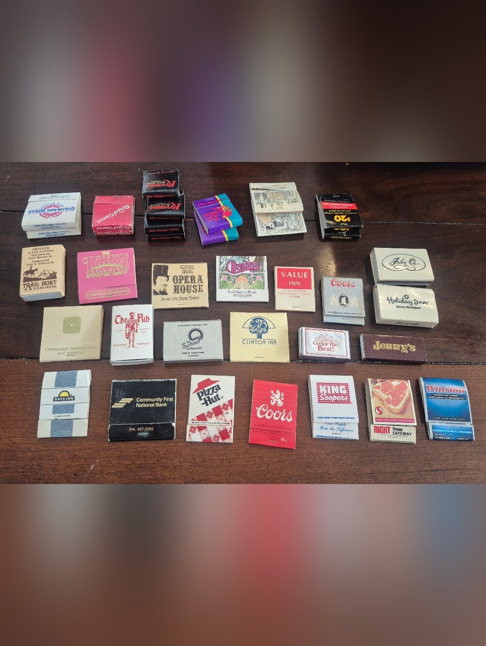 Vintage Matchbook Lot 35 Advertising Hotels Casinos Restaurants Coors Winston